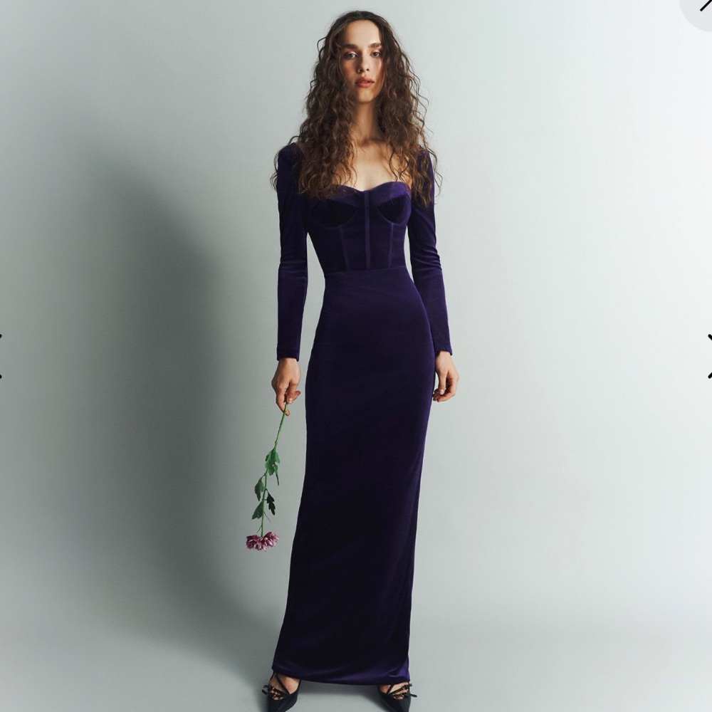 Alia 🪻Violet Velvet Gown